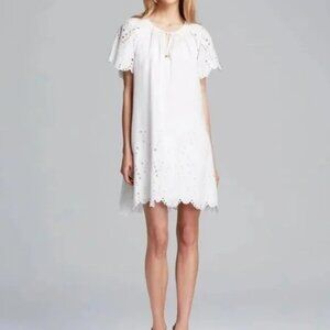 Michael Kors White Eyelet Shift Dress